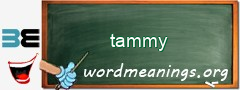 WordMeaning blackboard for tammy